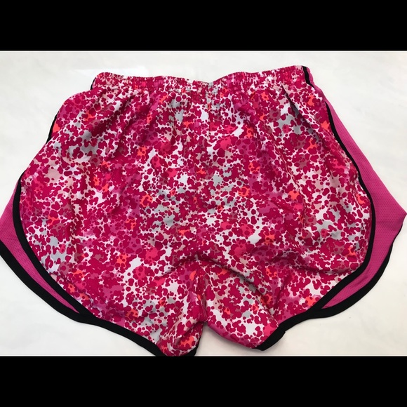 Women’s Pink Splatter Nike Running Shorts - Picture 3 of 4